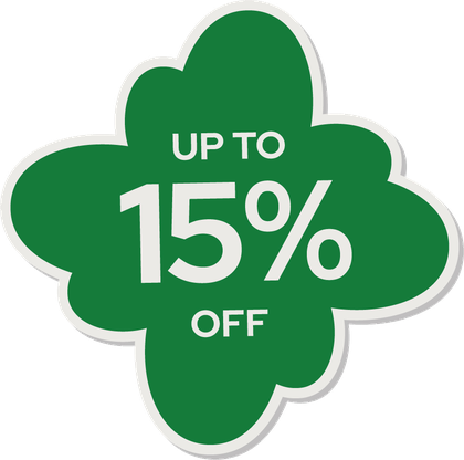Up to 15% off